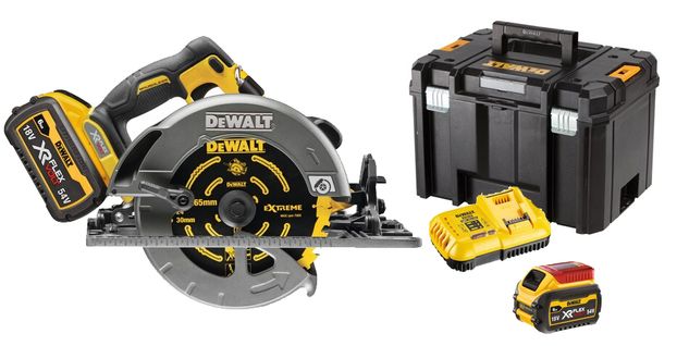 Scie Circulaire 54v  Xr Flexvolt + 2 Batteries 6ah + Chargeur + Coffret Tstak - Dewalt - Dcs579t2-qw