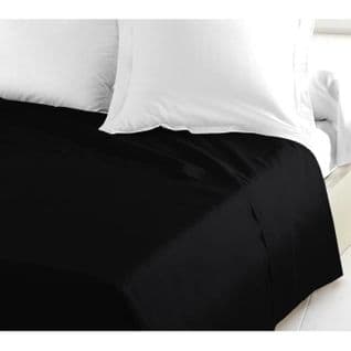 Drap Plat 100% Coton 180x290 Cm Noir