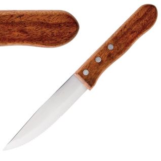 Couteaux à Steak Manche Bois - Lot De 12 Pièces -  Jumbo