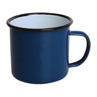 Mug En Acier Bleu Et Noir 350 Ml - Lot De 6 -