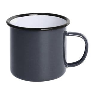Mug Gris Et Noir 350 Ml - Lot De 6 -
