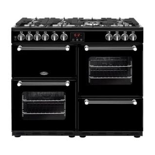 Piano De Cuisson Gaz 100 cm - 7 Foyers - 6.9kw - Fours Électriques - Noir - Pkens100dfblk