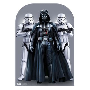 Figurine En Carton Passe Tête Enfant Star Wars Dark Vador Et 2 Stormtroopers Hauteur 133 Cm