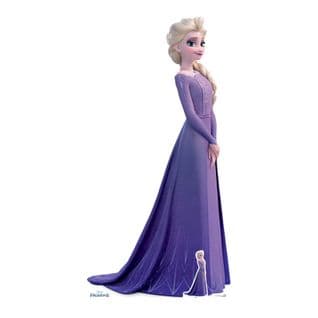 Figurine En Carton Elsa La Reine Des Neiges 2 En Robe Violette Disney Hauteur 181 Cm