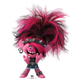 Figurine En Carton Les Trolls 2 - Poppy En Robe Rock Hauteur 94 Cm