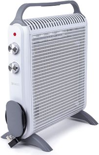 Chauffage Électrique En Mica 1800w - 2 Puissances - Thermostat Réglable - Triple Protection - Hv180
