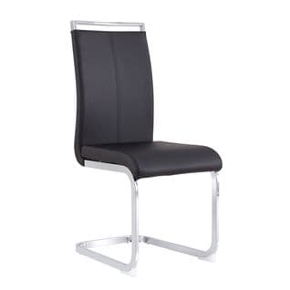 Chaise Pu Noir 4 Lot De 42 × 54 × 100 cm