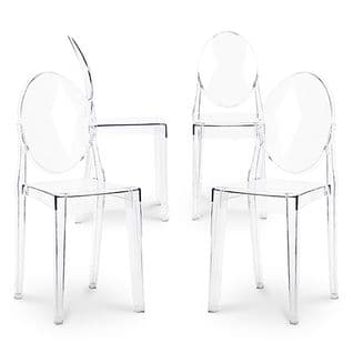 X4 Chaise à Manger Victoire Design Transparent Transparent