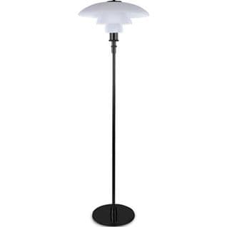 Lampadaire Pl 4/3 - Acier Et Verre Chromé Noir