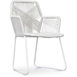 Fauteuil De Jardin Tropical - Piètement Blanc Blanc