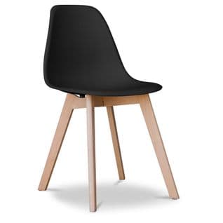 Chaise à Manger Design Scandinave Brielle  Noir