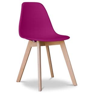 Chaise à Manger Design Scandinave Brielle  Mauve