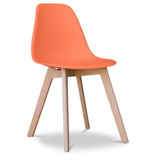 Chaise à Manger Design Scandinave Brielle  Orange