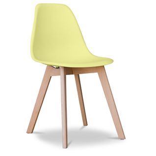 Chaise à Manger Design Scandinave Brielle  Jaune Pâle