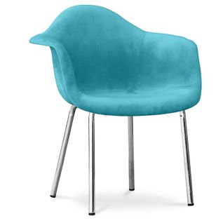 Chaise Daxwel - Tissu Turquoise