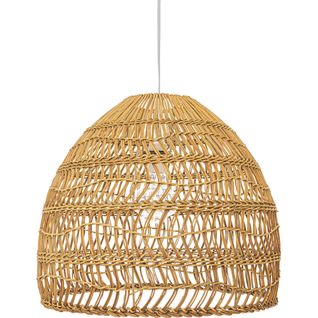 Lampe Suspendue Style Boho Bali En Rotin Naturel - 40cm - Seam Bois Naturel