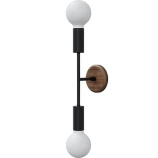 Lampe Murale Scandinave à Double Ampoules - Gert Bois Foncé