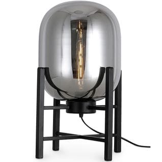 Lampe De Bureau Design Moderne, Métal Et Verre - Crada Fumée