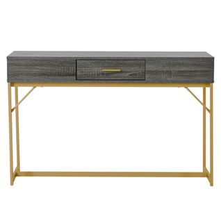 Table Console Avec 1 Tiroir Et Pieds En Métal 120x38x76 Cm