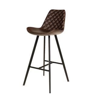 Tabouret De Bar Palmas Pu Brun Foncé - Brun