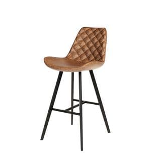 Tabouret De Bar Bas Alicante Pu Cognac - Cognac