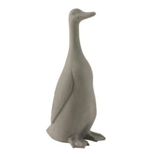 Statue Déco En Résine "canard Debout" 51cm Gris