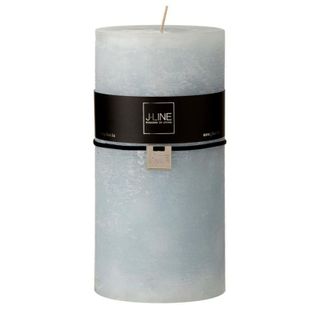 Bougie Cylindrique Déco "junina" 20cm Bleu Clair