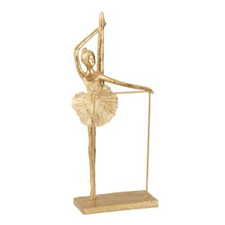 Statuette Déco "ballerine Jambe Haute" 38cm Or