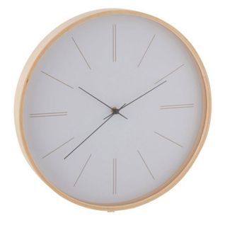 Horloge Murale En Bois "chris" 40cm Naturel