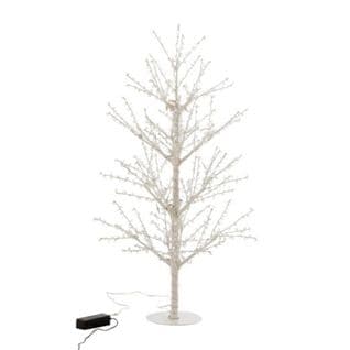 Statuette Déco à LED "arbre Nu Perles" 125cm Blanc