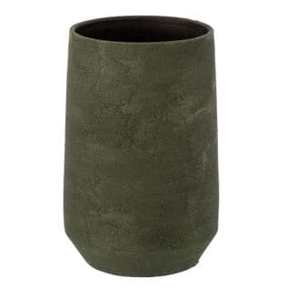 Vase Design En Céramique "rugueux" 25cm Vert