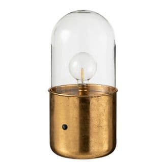 Lampe à Poser Design En Verre "bulb" 41cm Or