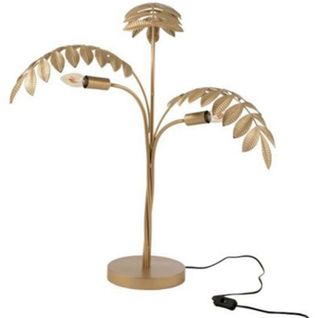 Lampe À Poser Design "palmier" 67cm Or