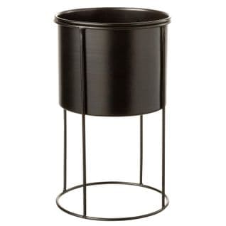 Cache-pot Sur Pied Design "métal" 33cm Noir