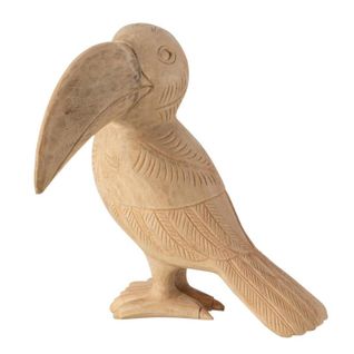 Statuette Déco En Bois "toucan" 30cm Naturel