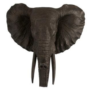 Statuette Déco "éléphant Suspendu" 43cm Marron