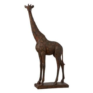 Statuette Déco "girafe" 83cm Marron