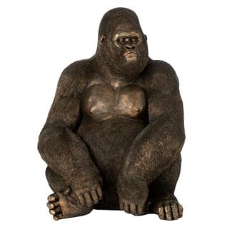 Statuette Déco "gorille" 39cm Marron
