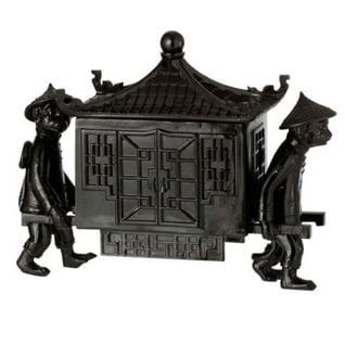 Statuette Déco "singe Temple Orient" 27cm Noir