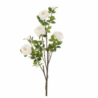 Fleur Artificielle "roses et Feuilles" 86cm Blanc