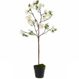 Arbre En Fleurs Déco "printemps" 87cm Blanc