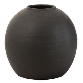 Vase Design En Ciment "viktor" 30cm Noir