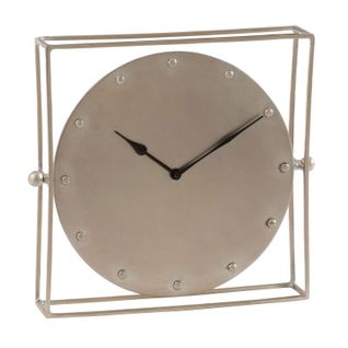 Horloge à Poser Orientable "rétro" 33cm Argent