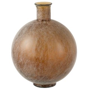 Vase Design En Verre "comal" 43cm Marron