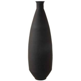 Vase Design En Verre "gentle" 80cm Noir Mat