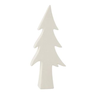 Statuette Déco "arbre Céramique" 35cm Blanc
