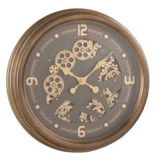 Horloge Murale Rétro "mécanisme" 52cm Marron