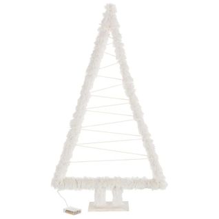 Sapin De Noël LED "imitation Fourrure" 100cm Blanc