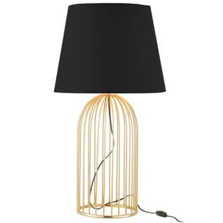 Lampe À Poser Design "joni" 61cm Noir Et Or