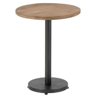 Table D'appoint Design "bar Rond" 61cm Marron